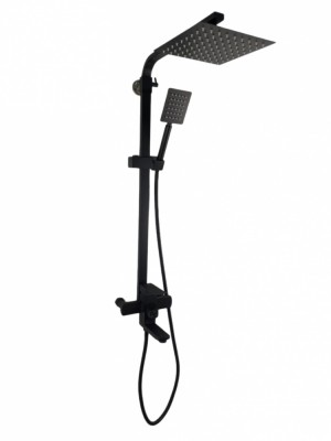 Coloana de dus Mixxus KUB-009-J NEGRU, 120 cm baterie si para, monocomanda, furtun flexibil Innovative ReliableTools foto