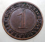 B.306 GERMANIA WEIMAR 1 REICHSPFENNIG 1936 A