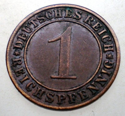 B.306 GERMANIA WEIMAR 1 REICHSPFENNIG 1936 A foto