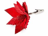Craciunita artificiala cu clips rosie &Oslash; 13 cm x 10 H