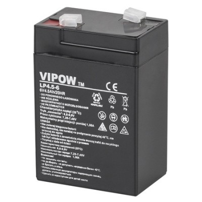 Acumulator cu gel, 6V, 4,5A, Vipow, L101999 foto