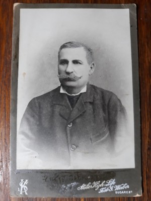 FOTOGRAFIE VECHE DE CABINET - ATELIER HIGH LIFE FOST G. WABER - INCEPUT DE 1900 foto