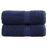 vidaXL Prosoape oaspeți premium SOLUND, 2buc. bleumarin 30x50cm 600gsm