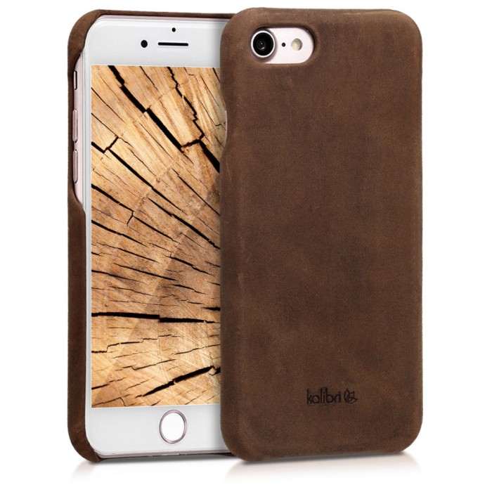 Husa pentru Apple iPhone 8 / iPhone 7 / iPhone SE 2, Piele naturala, Maro, 39345.05