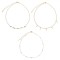 Set Coliere Language of Jewels, Model Lanturi, Culoare Aurie, Perle Albe, 3 Bucăți