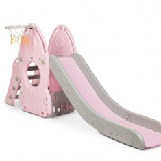 Tobogan MyKids cu cos de baschet Racheta Pink GreatGoods Plaything