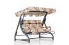 Balansoar Gradina 3 Locuri Extensibil Shalom Multicolor 200x165x110cm, Metal si Textil Impermeabil, Capacitate 240kg