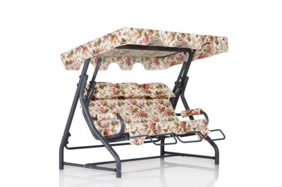 Balansoar de gradina cu 3 locuri Extensibila Shalom, Multicolor , 200 x 165 x 110 cm foto