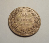 Finlanda 25 Pennia 1891 Rara, Europa