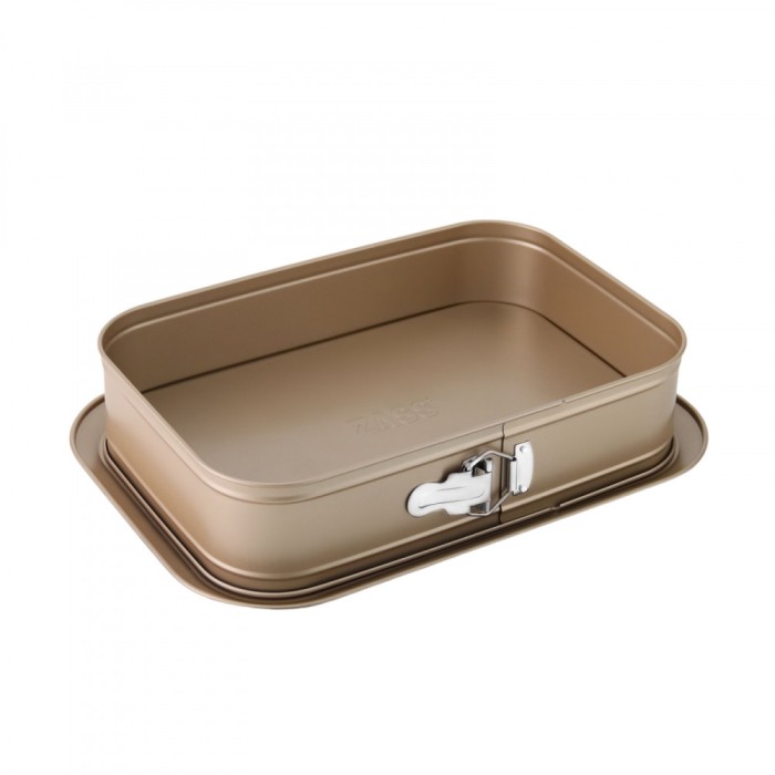 Tava de copt dreptunghiulara cu baza detasabila ZASS Gourmet, ZG-BW 06, Bronz - NOU