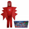 Costum pentru copii IdeallStore&reg;, Red Owl, marimea 7-9 ani, 120-130, rosu, jucarie inclusa