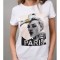 TRICOU CU IMPRIMEU LADY PARIS Alb S-M