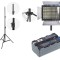 Kit lumina continua Lampa Yongnuo YN600L+ 2x Acumulatori Dste NP F+ incarcator + stativ 270CM