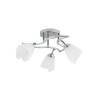 Lustra Erste Tania Crom Alb, 3xE27, 60W, Metal, Abajur Sticla, 400x400x280mm