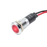 Indicator plat de panou alama 12mm, 2 fire 20cm, rosu, 12-24V DC, IP67, FL1M-12FW-1-RED