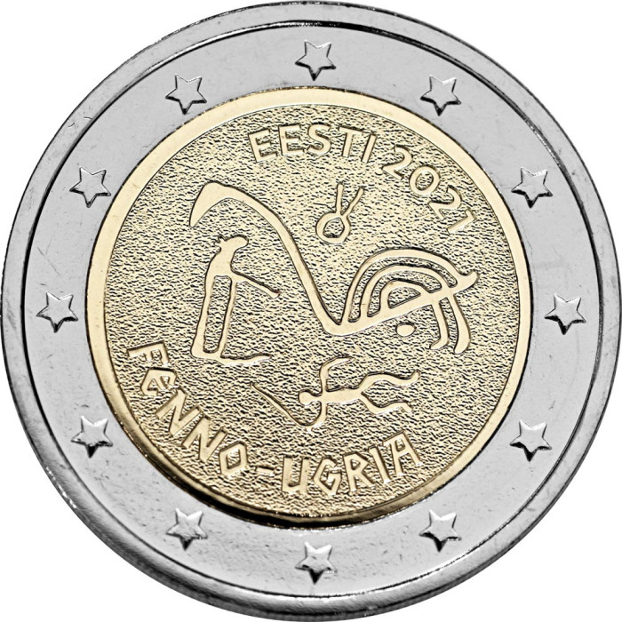 Estonia moneda comemorativa 2 euro 2021 - Popoare fino-ugrice - UNC