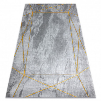 Exclusiv EMERALD covor 1022 glamour, stilat, geometric, marmură gri / aur, 140x190 cm foto