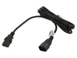 Cablu de Alimentare IEC C13 la IEC C14 3m Negru 10A 250V