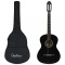 Set de chitara clasica incepatori, 12 piese, negru, 4/4 39&quot;