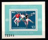 Romania 1974 CM Football perf. sheet Mi.B114 MNH DF.002, Nestampilat