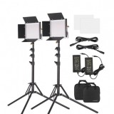 Cumpara ieftin Kit 2 Panouri Bi-Color 660 LED,trepiezi 200 cm,2 gentute transport - Andoer