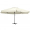 vidaXL Umbrelă de soare cu st&acirc;lp aluminiu, alb nisipiu, 600 cm