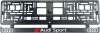 Set 2 bucati, suport numar inmatriculare Carbon, Audi Sport, Autohelix MSA