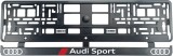 Cumpara ieftin Set 2 bucati, suport numar inmatriculare Carbon, Audi Sport, Autohelix MSA