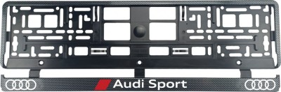 Set 2 bucati, suport numar inmatriculare Carbon, Audi Sport foto