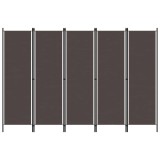 Cumpara ieftin Paravan de camera cu 6 panouri, maro, 300 x 180 cm