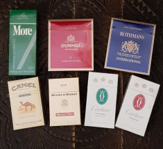 ROTHMANS-DUNHILL-CAMEL-MORE-BENSON-CARTIER-7PACHETE SIGILATE-ANII 90-DE COLECTIE foto