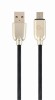CABLU alimentare si date GEMBIRD, pt. smartphone, USB 2.0 (T) la Micro-USB 2.0 (T), 2m, premium, cablu din cauciuc, negru, conectori argintii, &quot;CC-USB