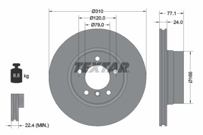 TEXTAR 92122505 PRO+ Disc frana foto