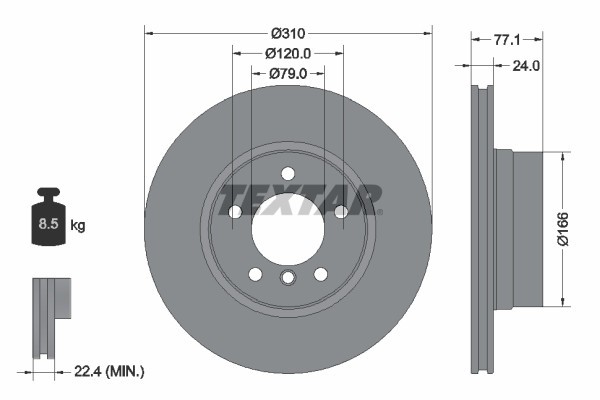 TEXTAR 92122505 PRO+ Disc frana