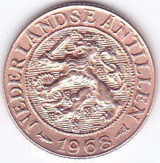 Moneda Antilele Olandeze 1 Cent 1968 - KM#1 UNC foto