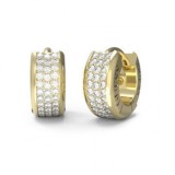 Guess Stylish Guess JUBE04583JWYGT/U Cercei Cerc Damă Placati cu Aur și Zirconii Cubice 12mm