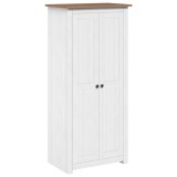 Sifonier, alb, 80 x 50 x 171,5 cm, lemn masiv pin gama Panama