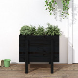 Jardiniera de gradina, negru, 62x50x57 cm, lemn masiv pin GartenMobel Dekor, vidaXL