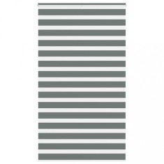 vidaXL Jaluzea tip zebra gri &icirc;nchis lățime țesătură 115,9 cm poliester