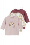 Set Copii Name It 13199085 Crushed Berry, Roz, Marime 9-12 luni