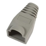 Cumpara ieftin Set 1 bucata conector retea RJ45 Cat6e ecranat EZ pass through cu pini placati cu aur si 1 bucata manson protectie RJ45 pentru cablu UTP sau FTP