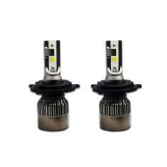 Set 2 becuri LED auto R6, 80W, 4000Lm, 6000k - H4 foto