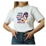 Tricou Dama alb, mesaj funny &amp; ironic, vibe Retro American, marimea M
