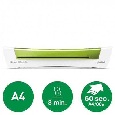 Laminator Leitz Ilam Home Office, A4, Kit Folii Laminare Inclus, Verde foto