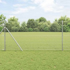 vidaXL Gard din s&acirc;rmă sudată Argintiu 1.4 x 25 m Oțel