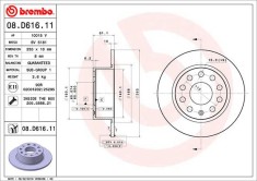 BREMBO 08.D616.11 PRIME LINE - UV Coated Disc frana
