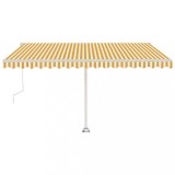 Cumpara ieftin Copertina autonoma retractabila automat galben&amp;alb 400x350 cm