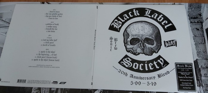 BLACL LABEL SOCIETY - SONIC BREW, 2 CLEAR VINYL + MEGAPOSTER, SPV Records