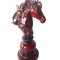 Statueta, Piesa de sah, Cal, Visiniu, 25 cm, 0182A-1