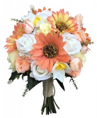 Buchet de Flori EVENTISSIMI - Crizanteme si Trandafiri, Multicolor, 35 de fire foto